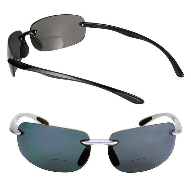 "Lovin Maui" 2 Pair of Sport Wrap Polarized Bifocal Sunglasses for Men and Women